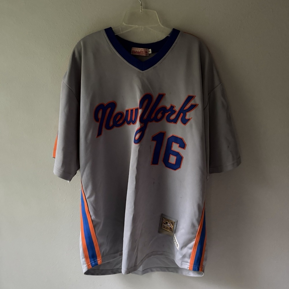 Mitchell & Ness 1986 Doc Gooden Mets GREY Jersey Men's Authentic 3XL